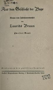 Cover of: Aus dem Geschlecht der Byge by Laurids Bruun