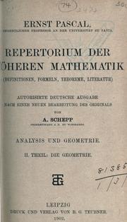Cover of: Reportorium der höheren Mathematik: Definitionen, Formeln, Theoreme, Literatur.  Autorisirte deutsche Ausg. nach einer neuen Bearb. des Originals von A. Schepp.