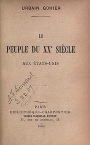 Cover of: Le peuple du XXe siècle aux États-Unis.