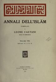 Annali dell'Islam by Leone Caetani