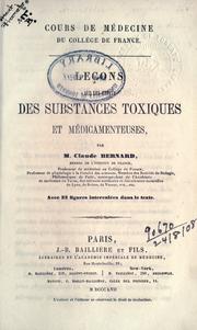 Cover of: Leçons sur les effets des substances toxiques et medicamenteuses by Claude Bernard