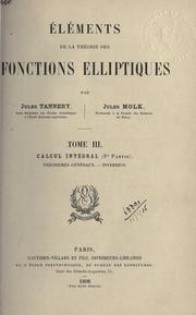 Cover of: Éléments de la théorie des fonctions elliptiques