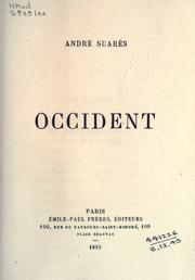 Cover of: Occident.