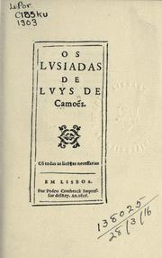 Cover of: Os Lusiadas by Luís de Camões