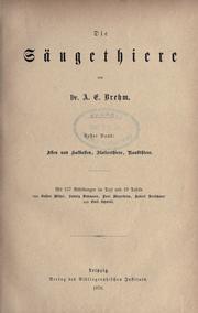 Cover of: Brehms Thierleben: Allgemeine Kunde des Thierreichs.