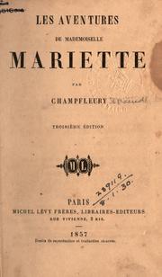 Cover of: aventures de Mademoiselle Mariette