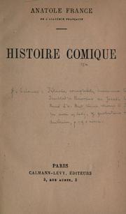 Cover of: Histoire comique.