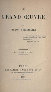 Cover of: Le grand uvre