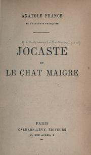 Cover of: Jocaste et Le chat maigre. by Anatole France