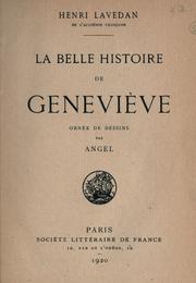 Cover of: belle histoire de Geneviève, ornée de dessins par Angel.