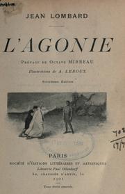 Cover of: agonie.: Préf. de Octave Mirbeau.  Illus. de A. Leroux.