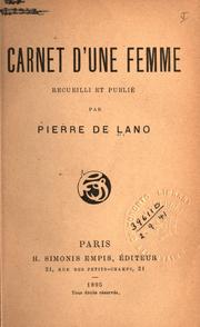 Carnet d'une femme by Lano, Pierre de