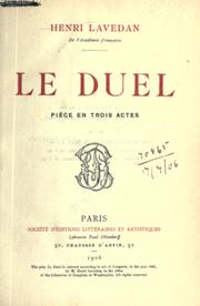 Cover of: Le duel by Henri Lavedan