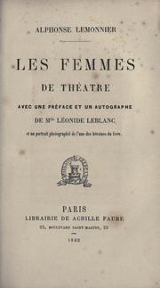 Les femmes de théâtre by Alphonse Lemonnier