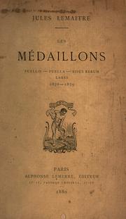 Cover of: Les médaillons by Jules Lemaître