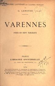 Varennes by Henri Lavedan