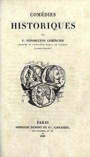 Cover of: Comédies historiques.