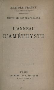 Cover of: anneau d'améthyste.