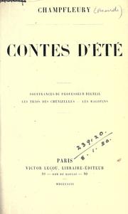 Cover of: Contes d'été [par] Champfleury.
