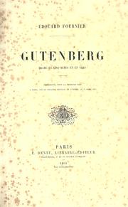 Cover of: Gutenberg by Edouard Fournier
