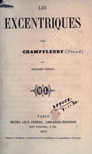 Cover of: Les excentriques by Champfleury