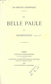 Cover of: belle Paule