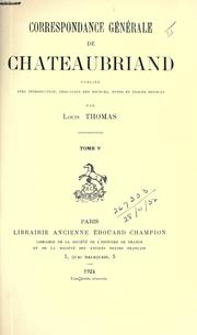 Correspondance générale by François-René de Chateaubriand