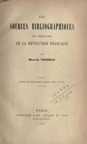 Cover of: sources bibliographiques de l'histoire de la Révolution française.