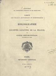 Cover of: Bibliographie des sociétés savantes de la France.