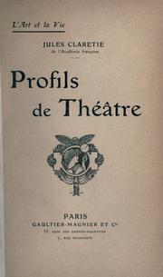 Cover of: Profils de théâtre.