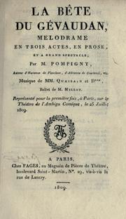 Cover of: La bête du Gévaudan by Maurin de Pompigny