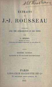 Cover of: Extraits.: Publié avec une introd. et des notes par L. Brunel.