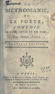 Cover of: La métromanie by Alexis Piron