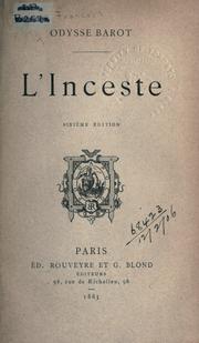 Cover of: L' inceste.