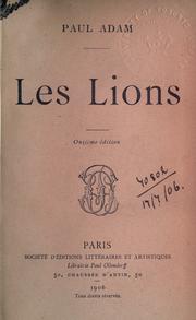 Cover of: Les lions. by Paul Adam