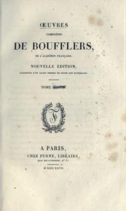 Cover of: Oeuvres complètes de Boufflers.