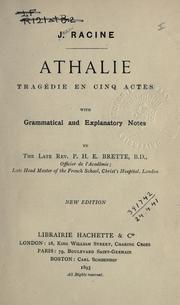 Cover of: Athalie by Jean Racine