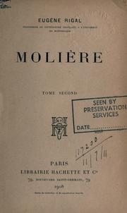 Cover of: Molière. by Eugène Pierre Marie Rigal