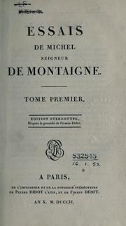 Cover of: Essais. by Michel de Montaigne