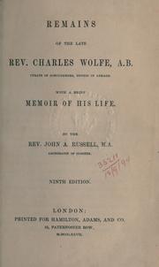 Cover of: Remains. by Wolfe, Charles