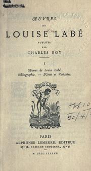 Cover of: uvres de Louise Labé by Louise Labé