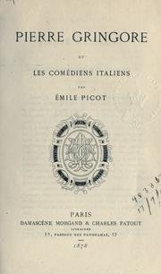 Pierre Gringore et les comédines italiens by Émile Picot