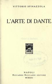 Cover of: arte di Dante
