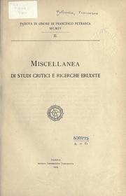 Cover of: Padova in onore di Francesco Petrarca, MCMIV.