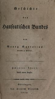 Cover of: Geschichte des Hanseatischen Bundes.