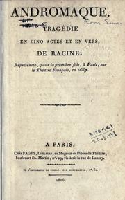 Cover of: Andromaque by Jean Racine