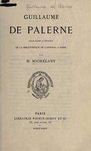 Cover of: Guillaume de Palerne.