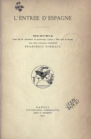Cover of: entrée d'Espagne: memoria de Francesco Torraca.