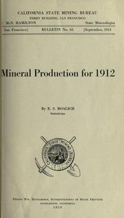 Cover of: Mineral production for 1912