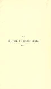 The Greek philosophers by Alfred William Benn